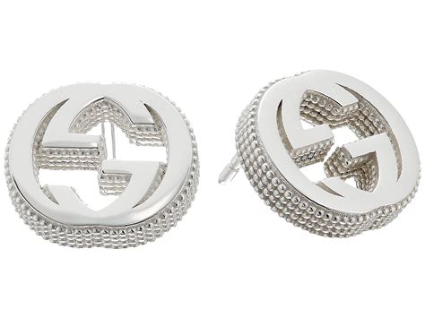 gg earrings gucci|gucci interlocking gg earrings.